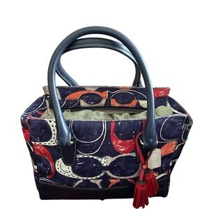 Coach Legacy Heritage Signature Candace Carryall Satchel EUC 2012